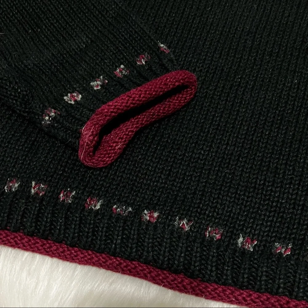 Christopher & Banks Hand Embroidered Dogs Rolled Neck Holiday Sweater - Picture 3 of 9